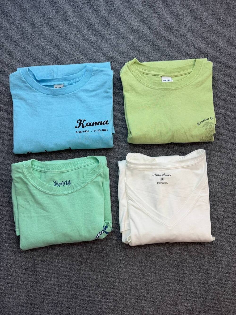 Gildan Eddie Bauer Benny & Belle Graphic T-Shirt Lot Mens Sizes L XL